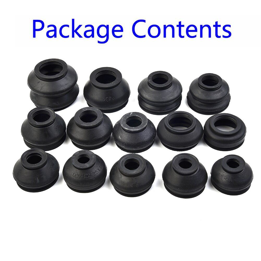 14 PCS Dust Boot Covers Universal Multipack Ball Joint Rubber Dust Boot Covers Drive Shaft Cover Trim Replace Track Rod End Kit