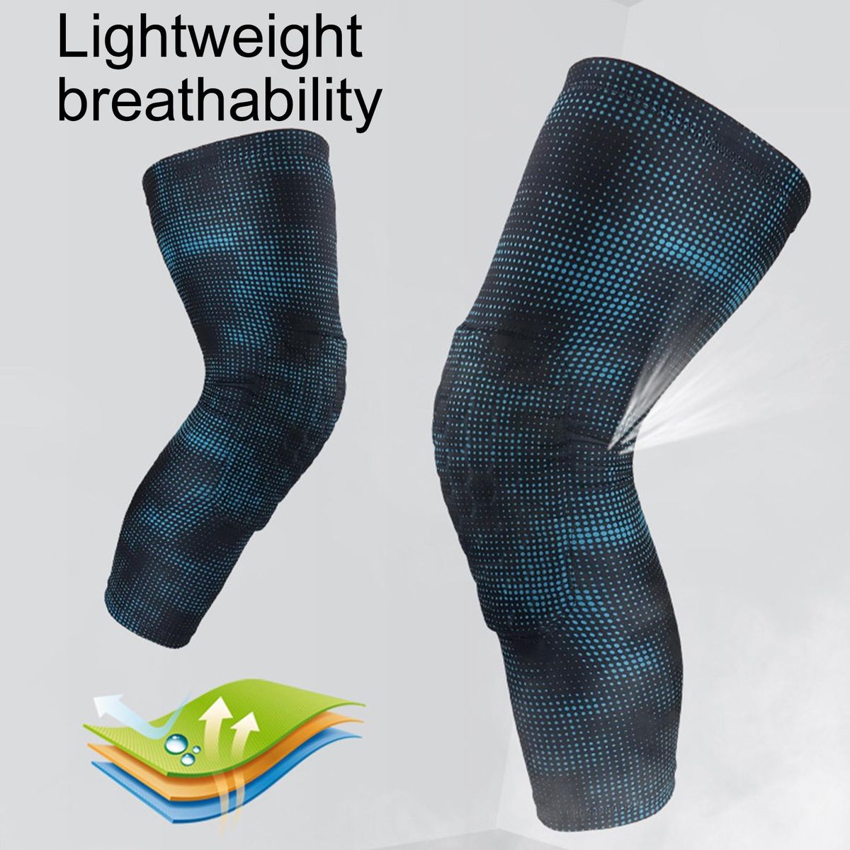 Knee Pad Long Compression Knee Sleeve Blue