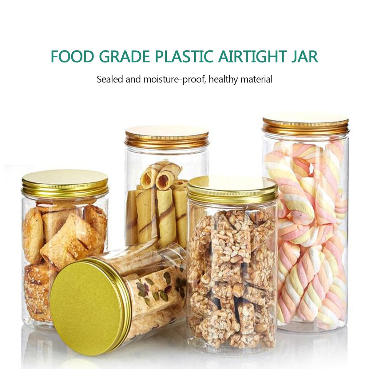 ml/100ml/1ml/200ml/300ml Plastic Jar With Lid Screw Iron Transparent Container Empty Cosmetic Cream Powder Jar Vanity Box