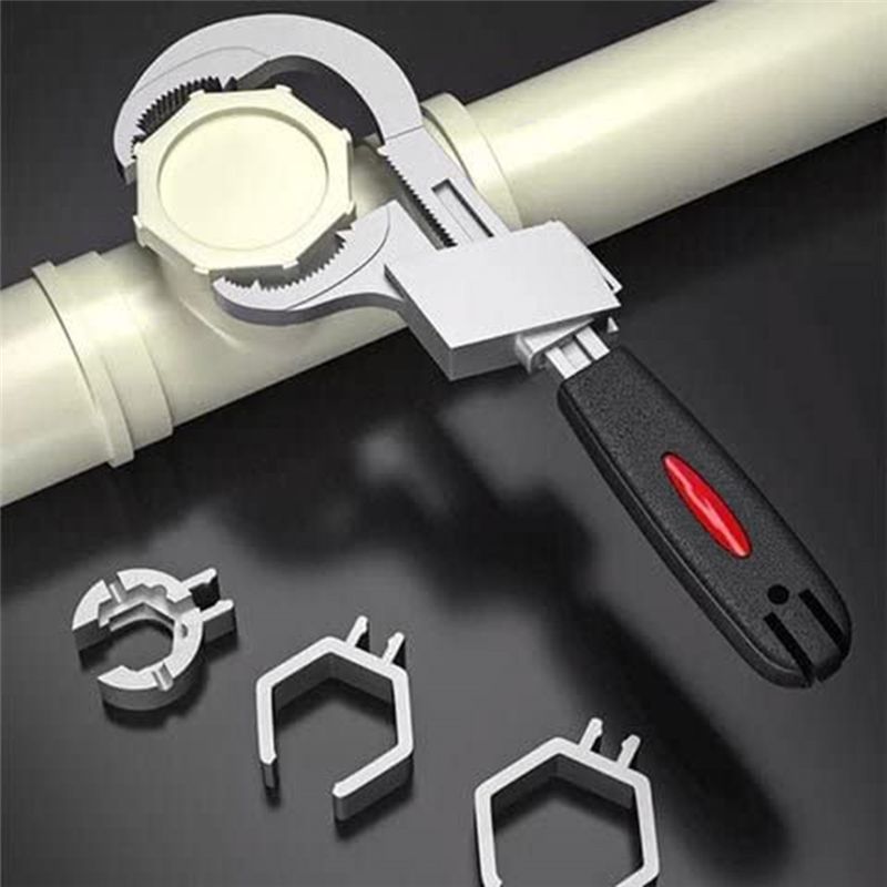 Universal Adjustable Double Ended Wrench - Multifunctional Adjustable Wrench for Plumbing Repair