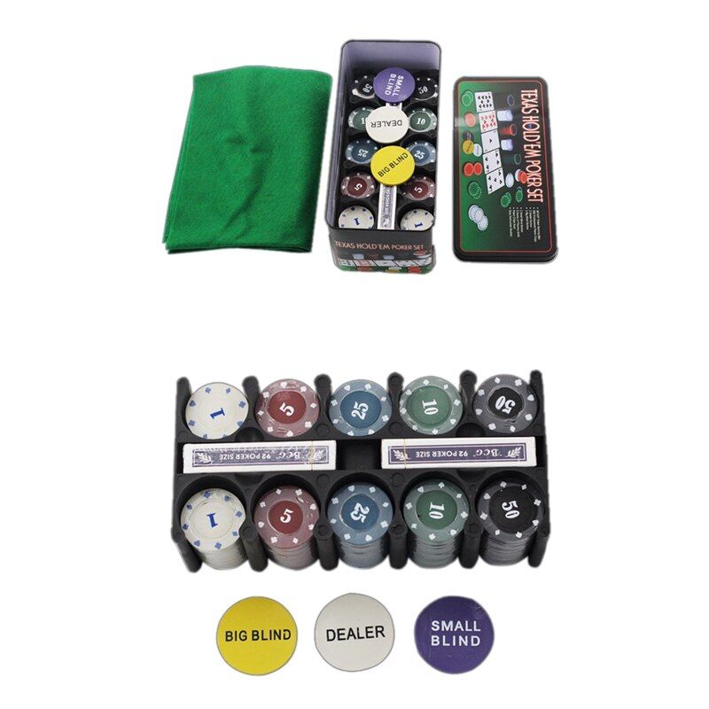 Poker Chip Set 200pcs Poker Chips With Aluminum Case Chips
