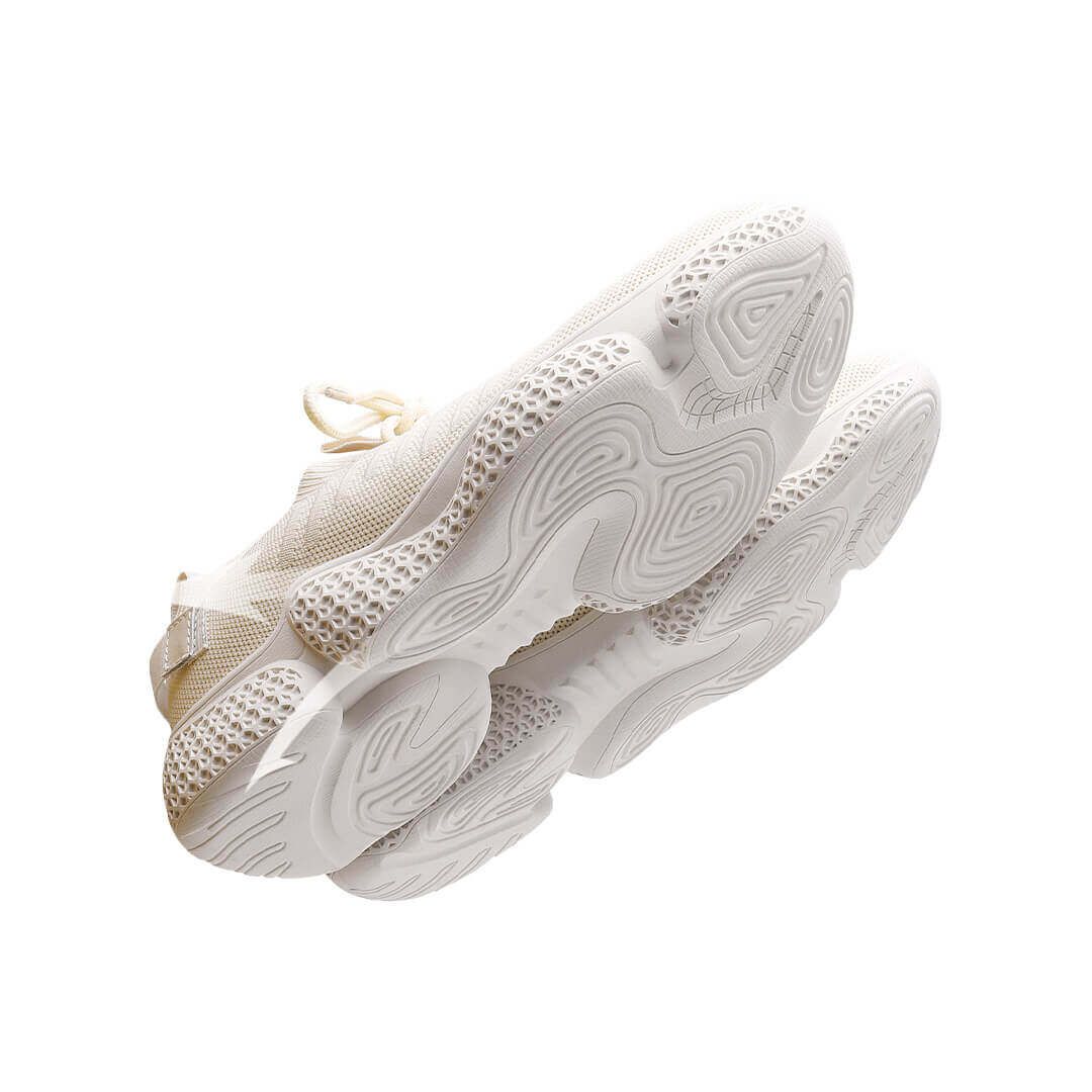 Flying Woven Upper Sneakers High-elastic Non-slip EVA Sport Shoes Pure White And Black Breathable And Refreshing Sneakers Honeycomb Breathable Insole And Sweat-absorbent Running Shoes EU:44
