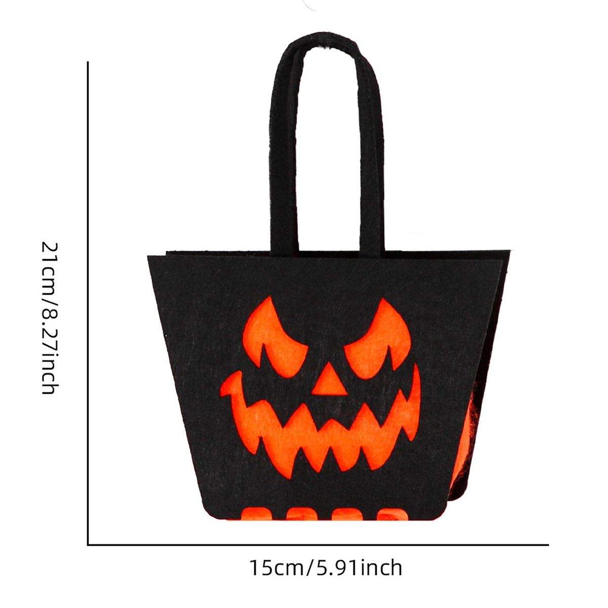 Ghostly Halloween Candy Bags Festive Non-woven Totes for Spooky