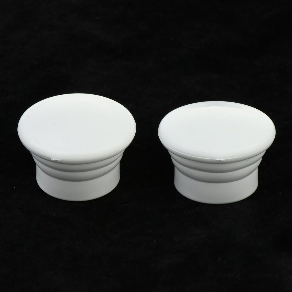 Draperies Finials  11inch Hole  Curtain Rod End Cap 2 Pack White