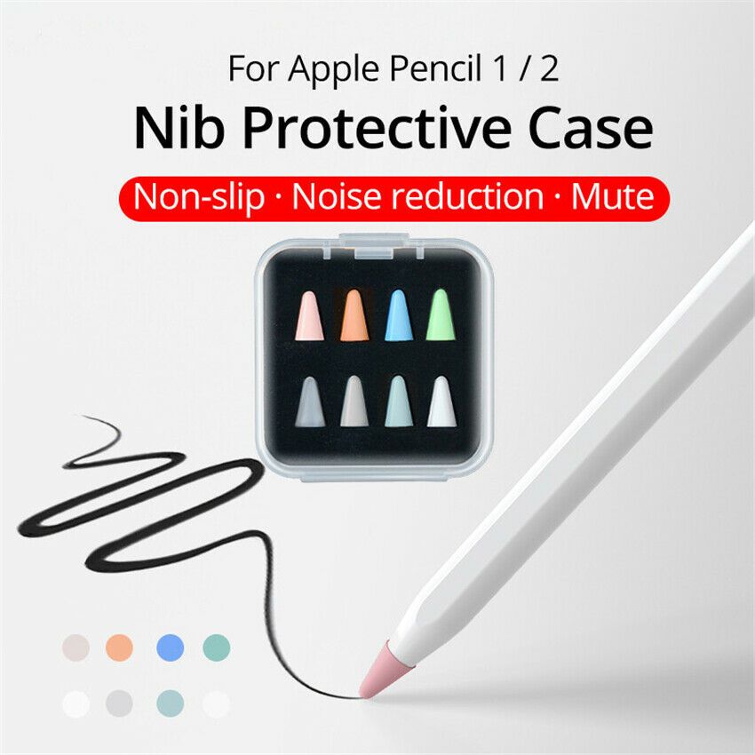 8Pcs Silicone Nib Cover Non-slip Replacement Stylus Pen Tip