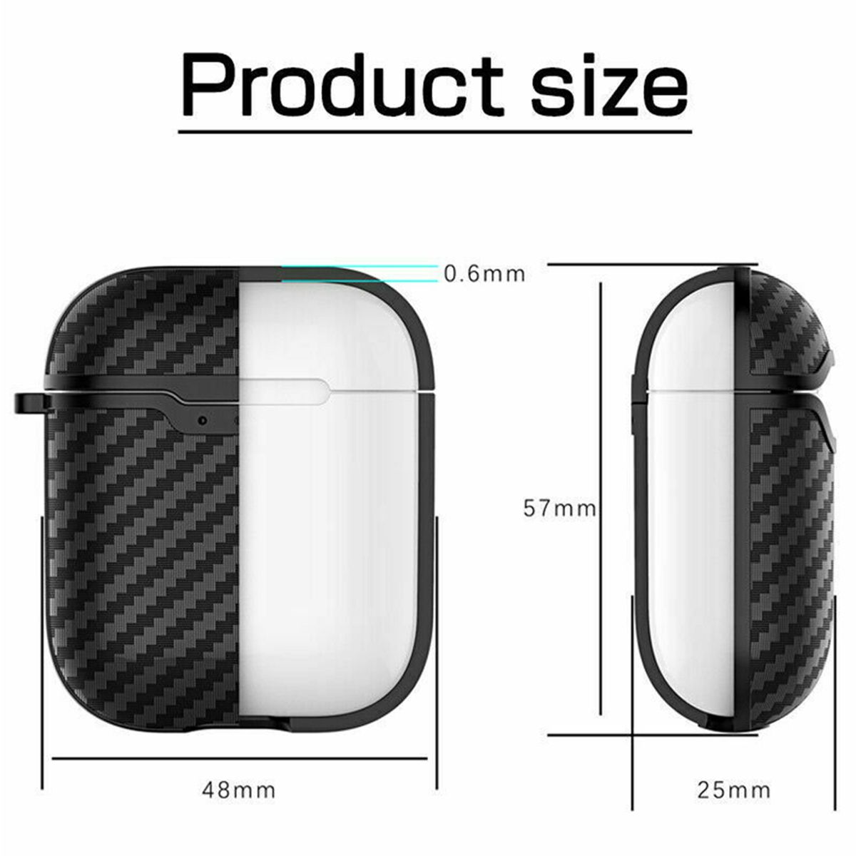 Carbon Fiber Protective Box Silicone Protective Cover