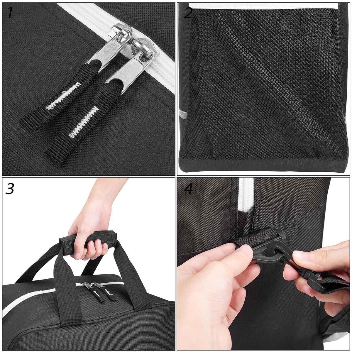 Skis and Boot Bag Combo Portable Skis Storage Bag Padded Waterproof Ski Travel Bags Large Capacity Boots Clothing Holder Organizer Fit Skis Up to 200 cm and Boots Up to US Size 13
