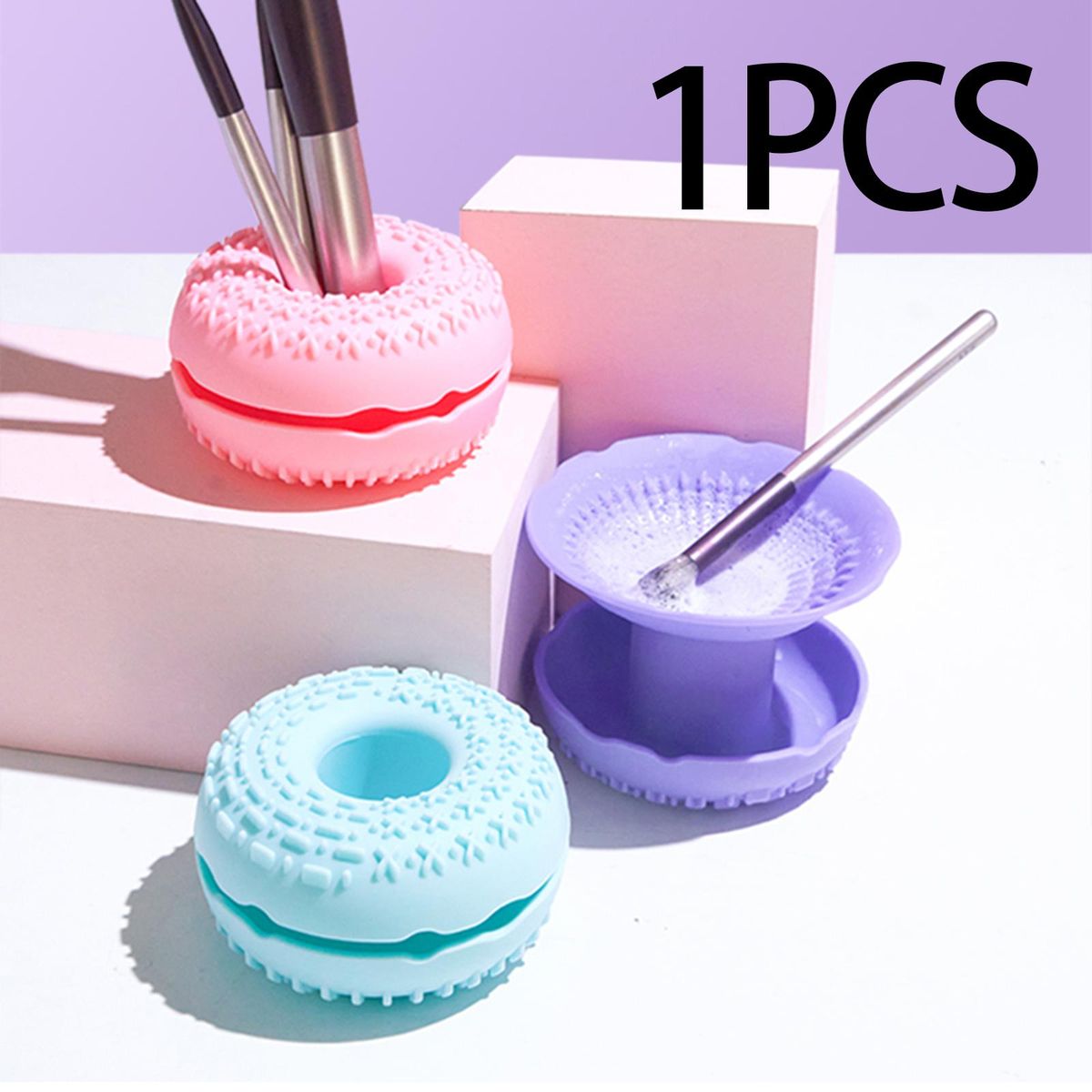 Brush Cleaning Bowl Mat Multifunctional Practical Violet