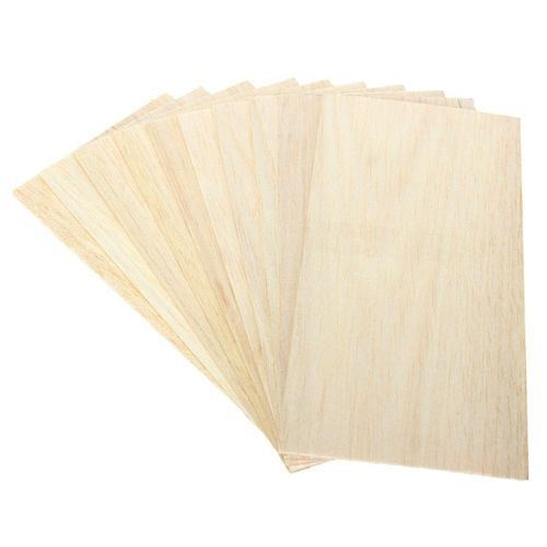10pcs Wooden Plate Model Balsa Wood Sheet DIY House Ship Aircraft 200x100mm