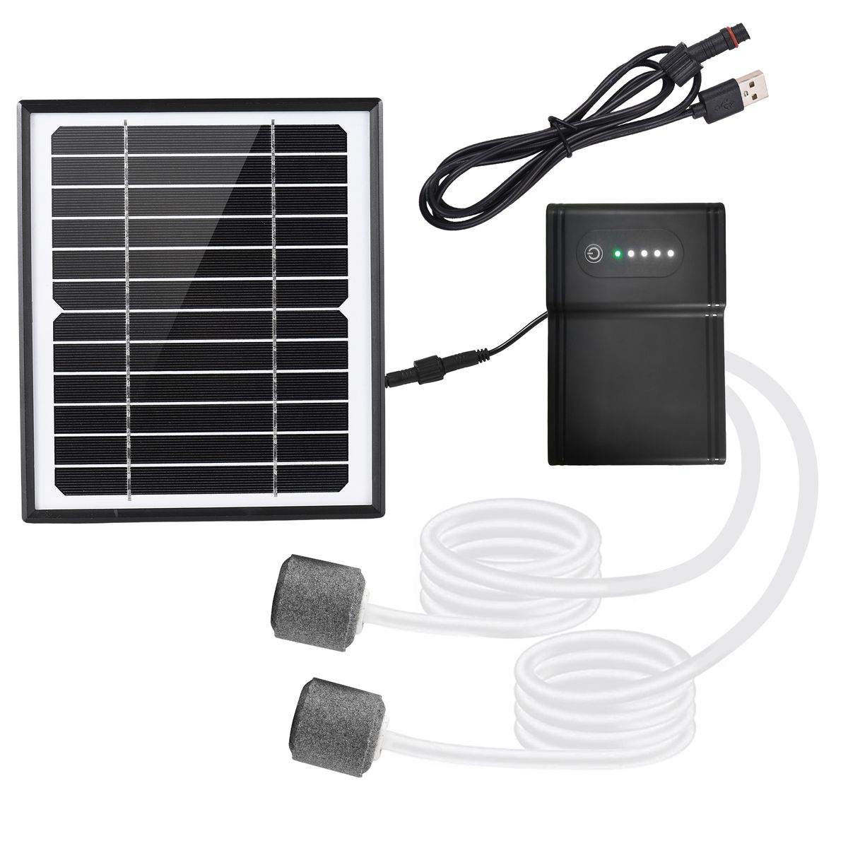 5W/6V Solar Powered Oxygen Air Pump Kit For Aquarium Fish