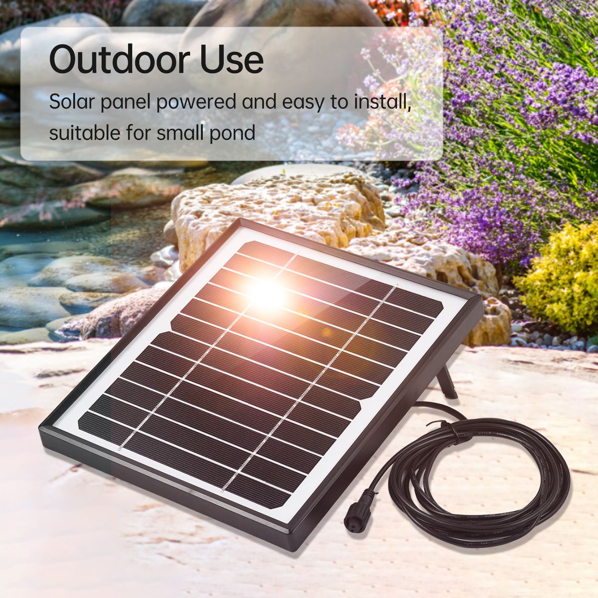 5W/6V Solar Powered Oxygen Air Pump Kit For Aquarium Fish