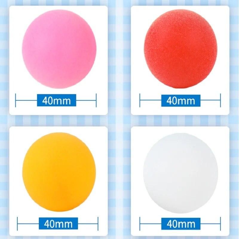 30pcs Colored Ping Pong Balls 40mm Entertainment Table Tennis Ball Mixed Colors for Lottery Game Outdoor Activity Supplies