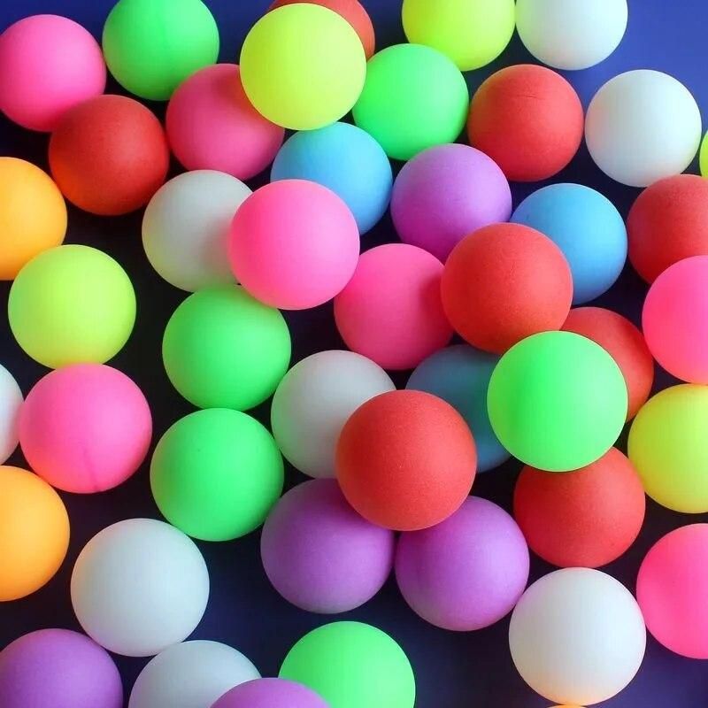 30pcs Colored Ping Pong Balls 40mm Entertainment Table Tennis Ball Mixed Colors for Lottery Game Outdoor Activity Supplies