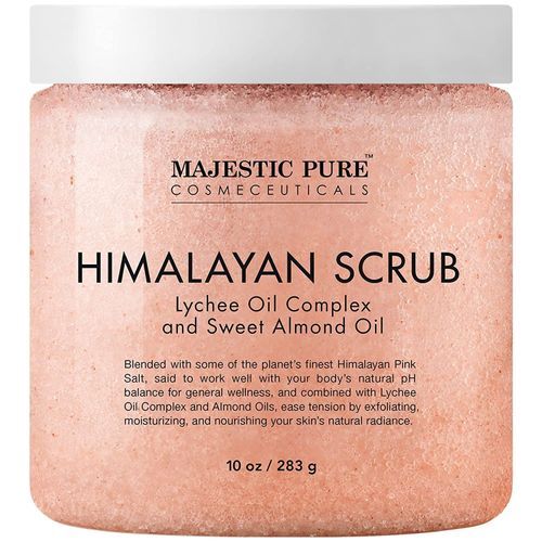 MAJESTIC PURE Himalayan Salt Body Scrub With Lychee Oil
