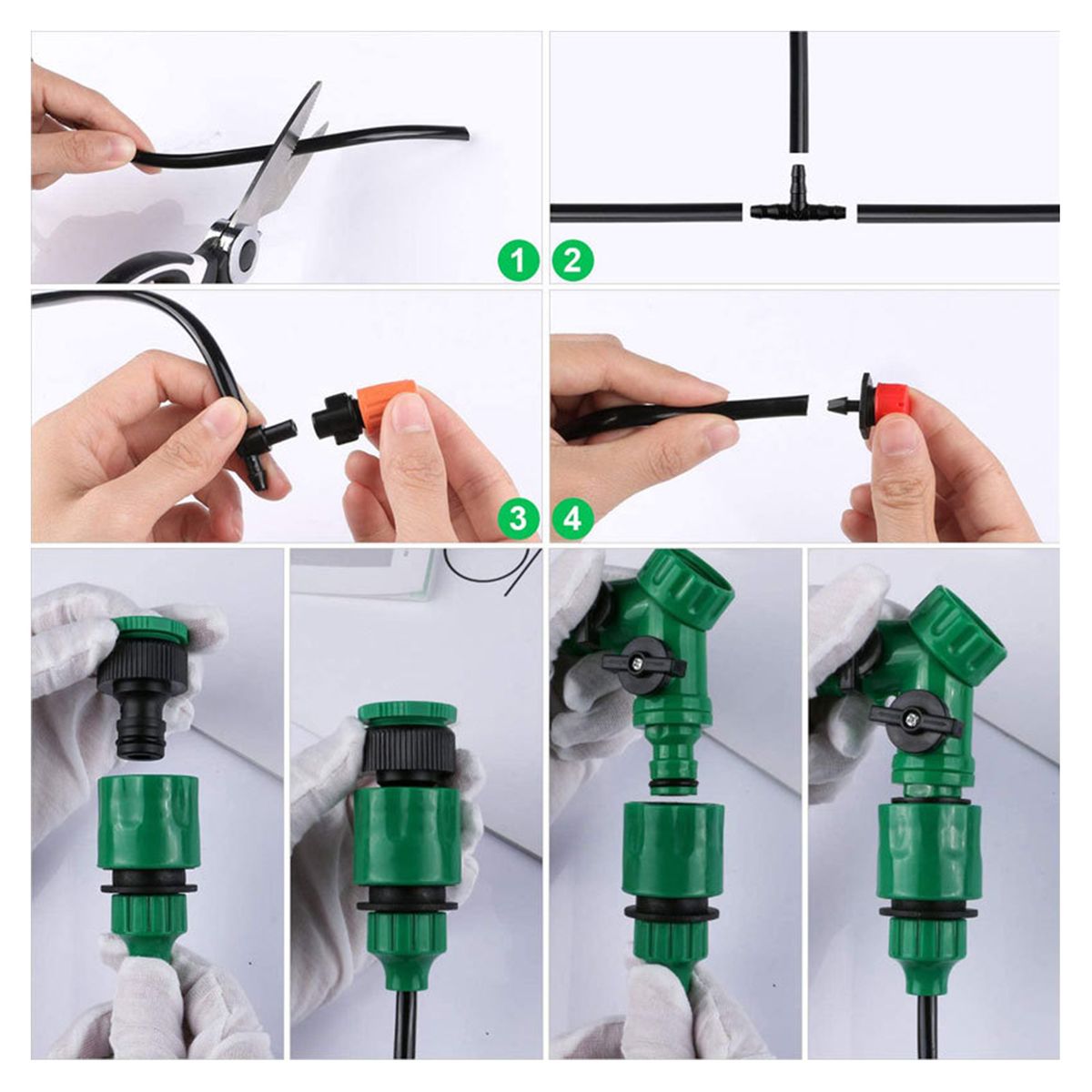 164FT DIY Drip & Misting Irrigation Kit With Hose