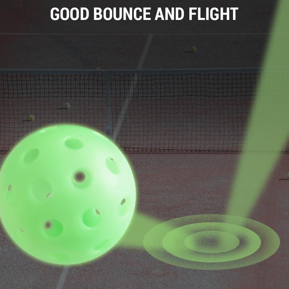 5 Pack Pickleballs Indoor Outdoor 74mm Luminous Pickle Balls