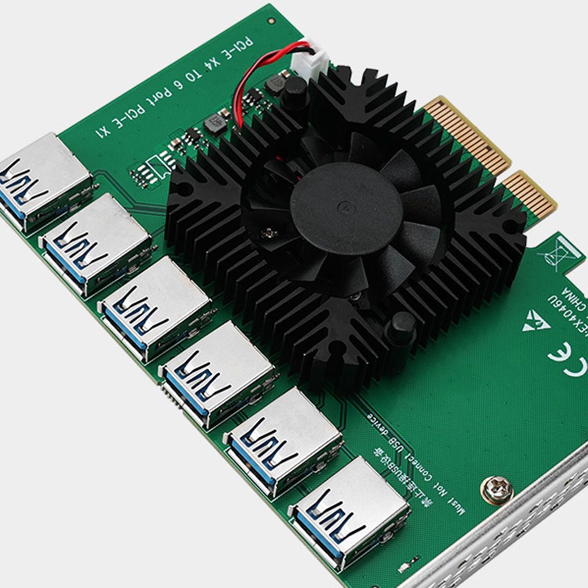 1 To 6 -E Expansion Card SuperSpeed Extender For Bitcoin Miner
