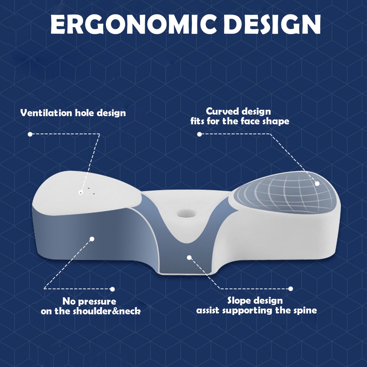 Contour Memory Foam Pillow With Washable Silk-Pillowcase