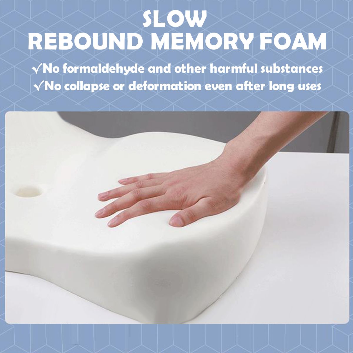 Contour Memory Foam Pillow With Washable Silk-Pillowcase