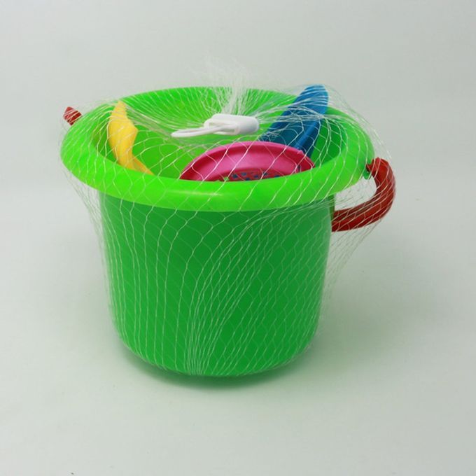 DM 4pcs Mini Beach Toys Set Bucket Shovel Rake Sand Play For Kids-random