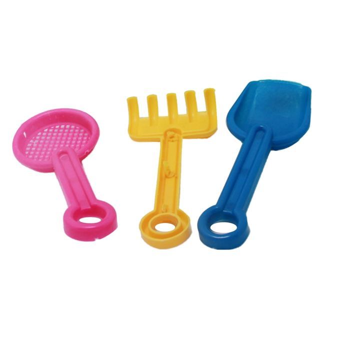DM 4pcs Mini Beach Toys Set Bucket Shovel Rake Sand Play For Kids-random