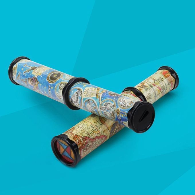 DM Magic Plastic Kaleidoscope Kids Children Educational Toy Fancy Colored World-random