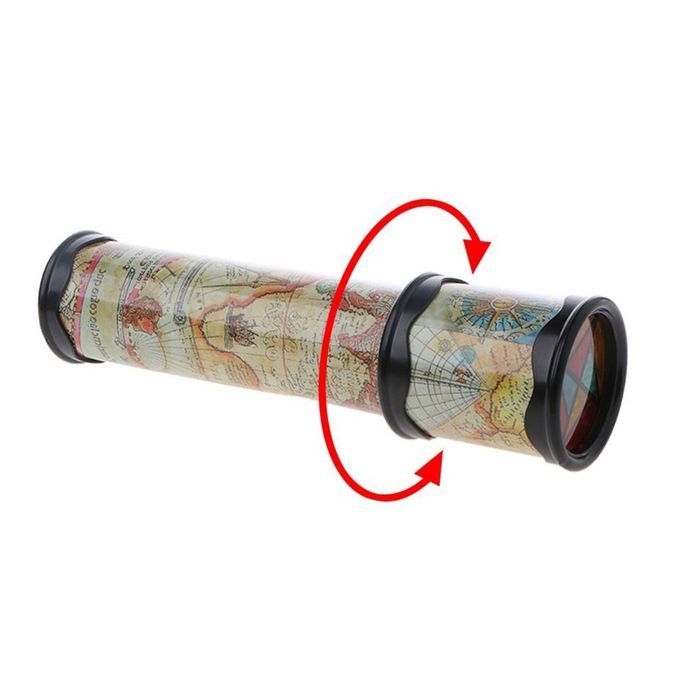 DM Magic Plastic Kaleidoscope Kids Children Educational Toy Fancy Colored World-random