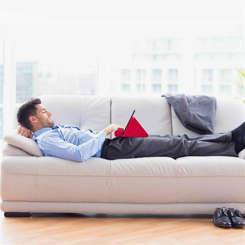 Tablet Pillow Holder Stand Foam Book Rest Reading Bed Cushion For IPad Blue