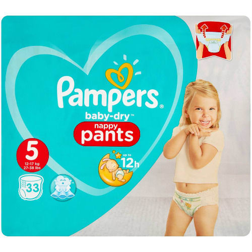 Baby-dry Nappy Pants  -Size 5 - 33 Counts
