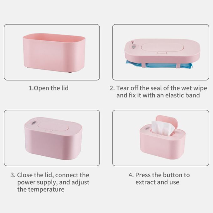 USB Baby Wet Wipe Warmer 3 Temperature Modes Diaper Wipe