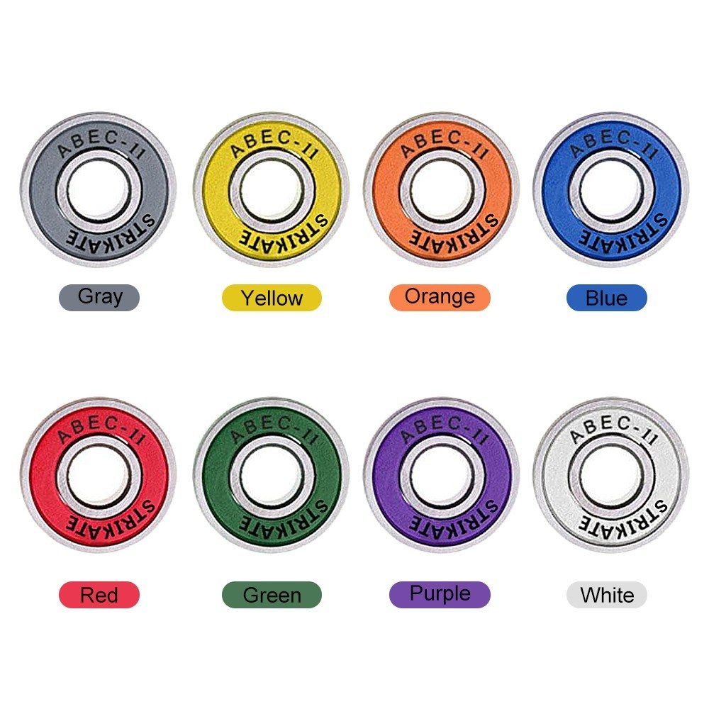 8 Pack Skateboard Bearings High Speed Low Noise Longboard
