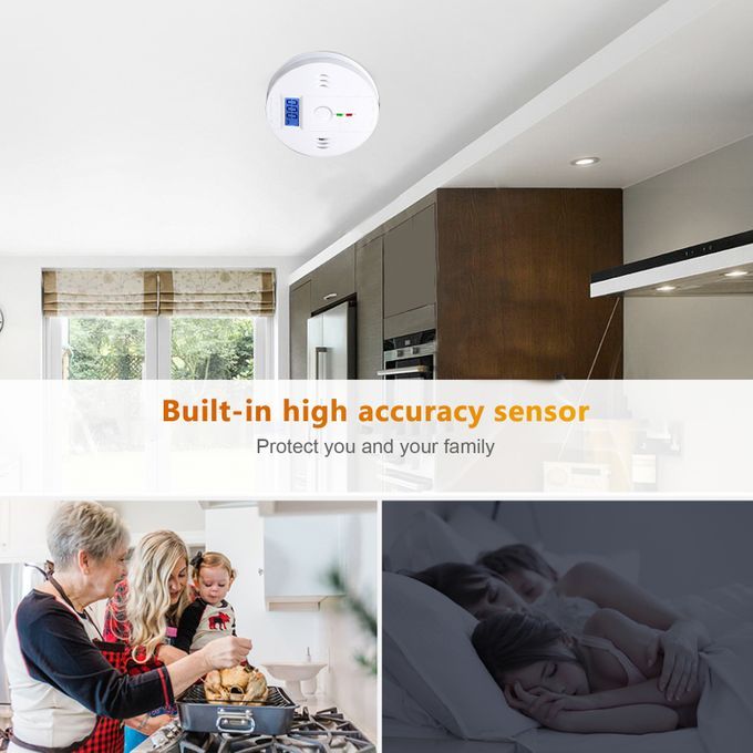 Carbon Monoxide Alarm Detector CO Alarm Detector Powered By