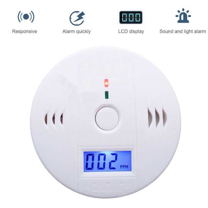 Carbon Monoxide Alarm Detector CO Alarm Detector Powered By