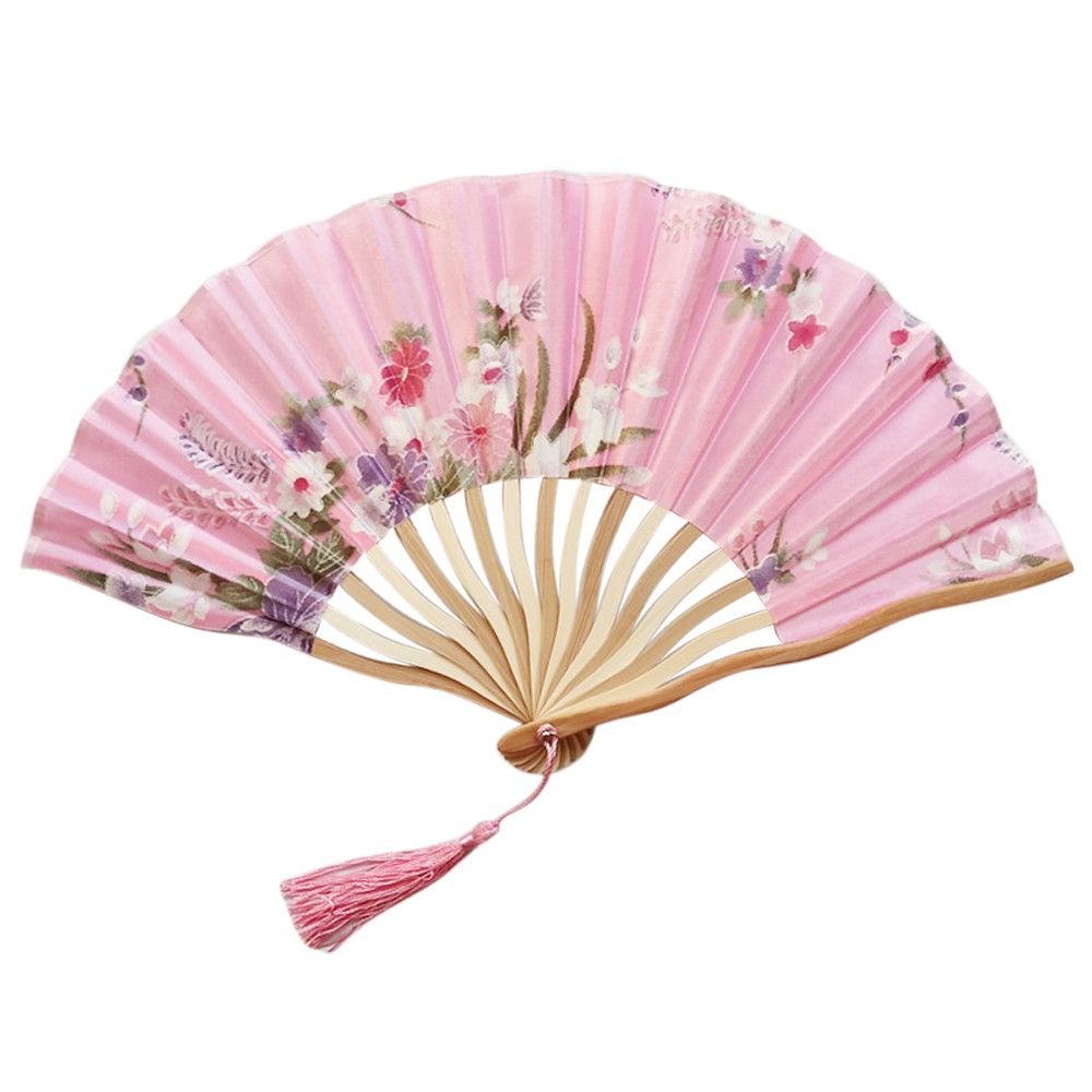 Chinese/Spanish Paper Gift Party Hand Style Held #H30 Bamboo Folding Dropshipping Colorful Summer Fan Flower Wedding Dance