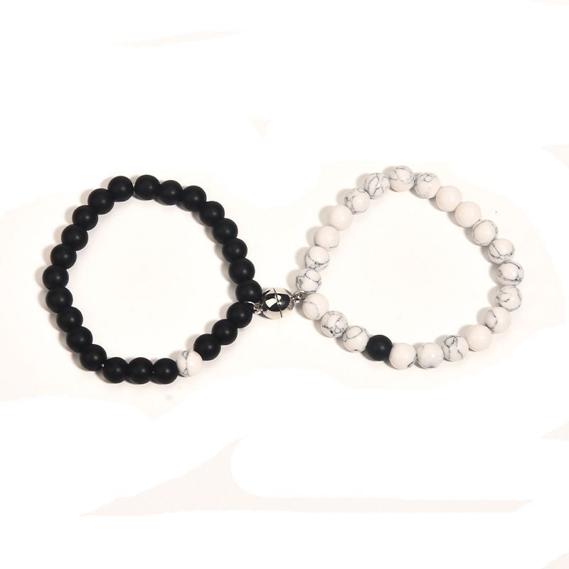 2Pcs/Set Couple Magnetic Ball Bracelets Gift For Best Friends Lovers Valentines