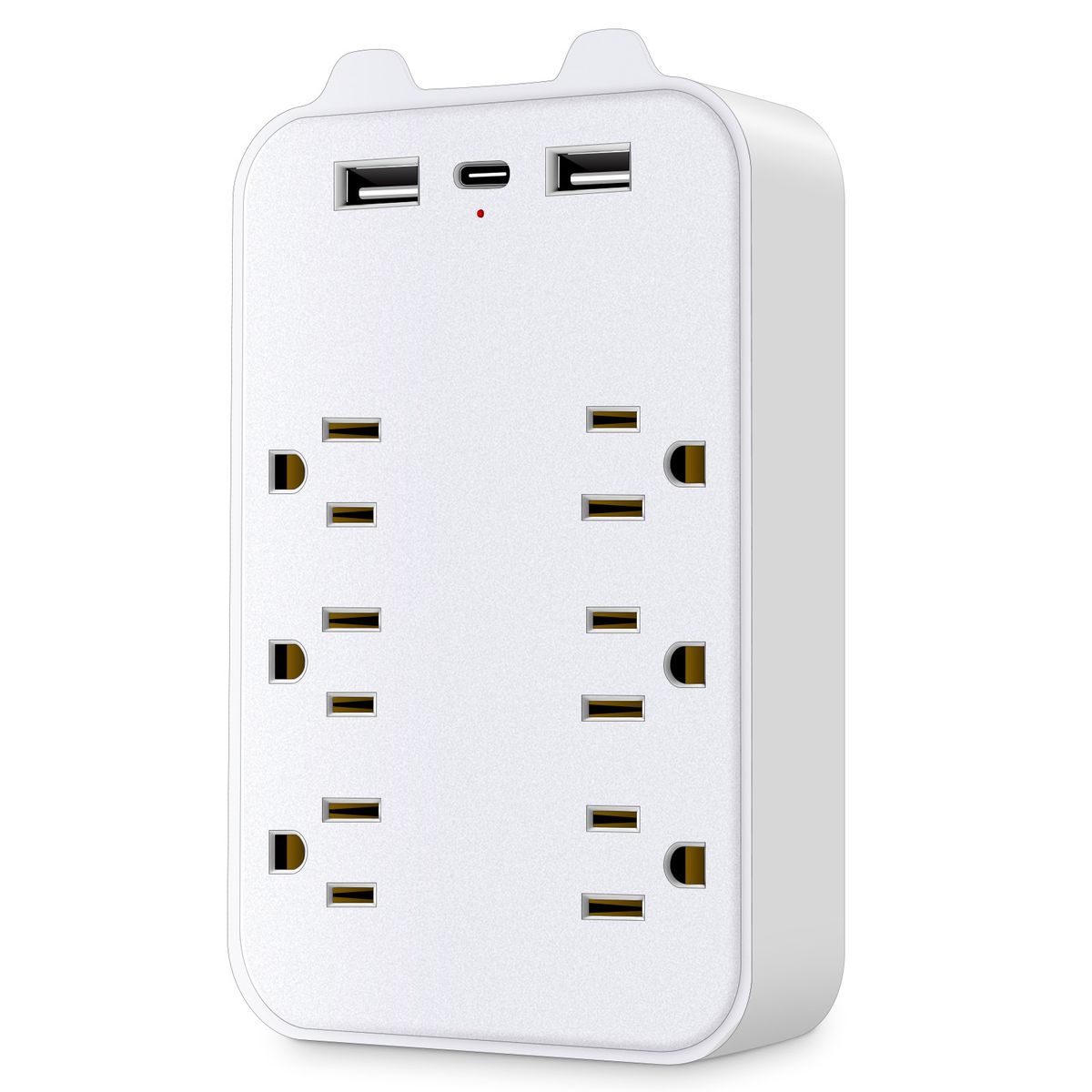 9-in-1 Surge Protector 6-Outlet Extender With 2 USB & 1