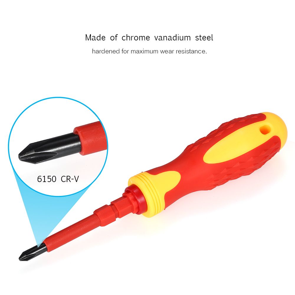 5pcs 500V Insulated Screwdrivers Set With Magnetic Slotted