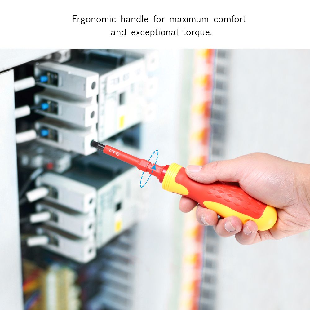 5pcs 500V Insulated Screwdrivers Set With Magnetic Slotted