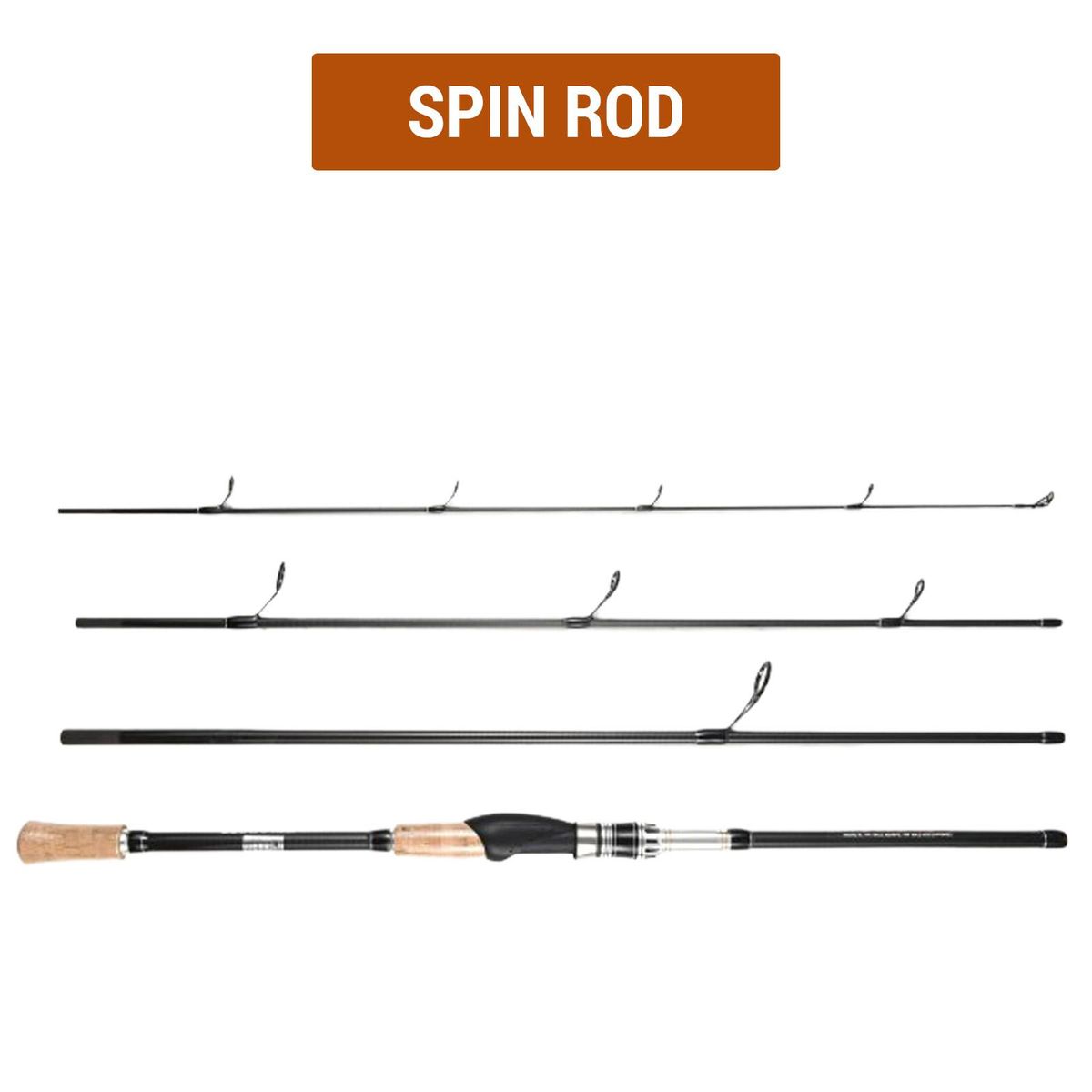 Fishing Rod for Freshwater and Saltwater Fishing 4-Section 2.1m / 2.4m Spinning Rod Casting Rod