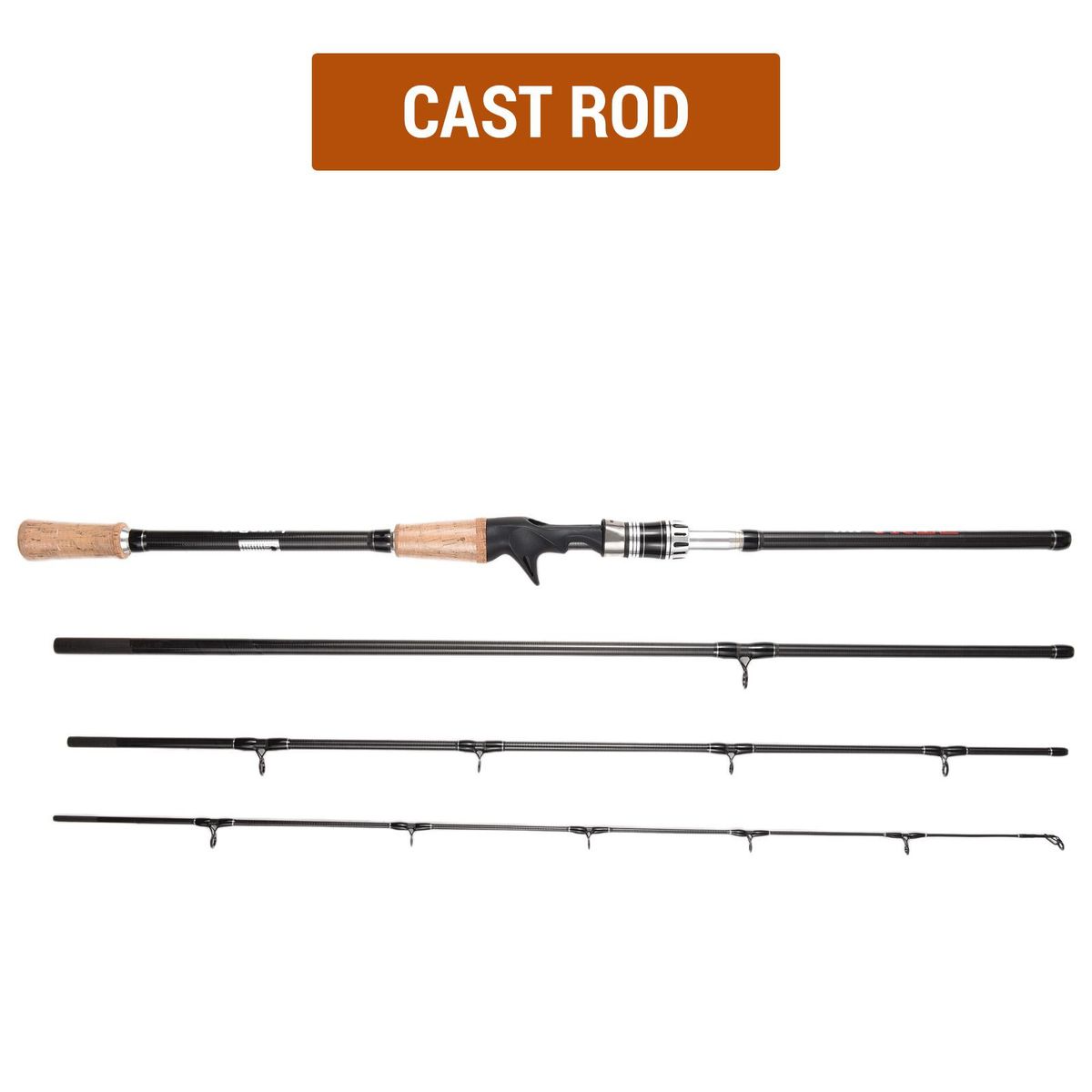 Fishing Rod for Freshwater and Saltwater Fishing 4-Section 2.1m / 2.4m Spinning Rod Casting Rod