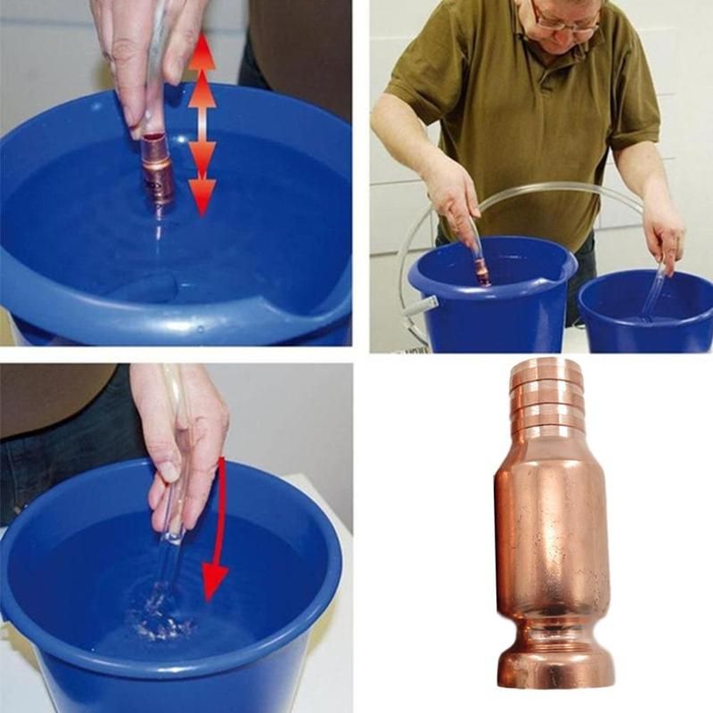 1 Pcs 19mm Copper Siphon Liquid Transfer Pump Self