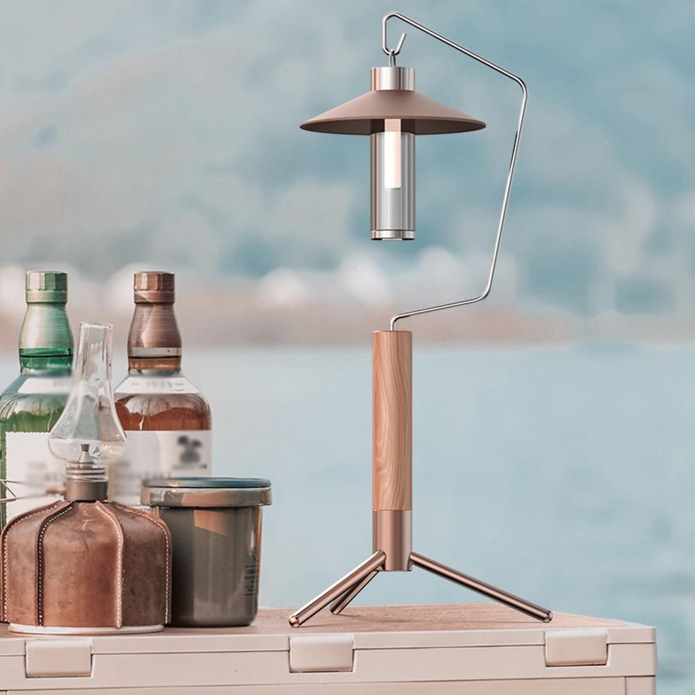 Camping Light Holder Lightweight Desktop Lantern Stand Solid Wood Light Hanger Detachable for Outdoor Camping Picnic Fishing