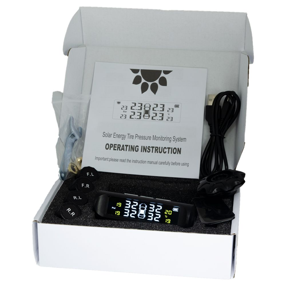 Real Color Display Solar Power Tpms Wireless Tire Pressure