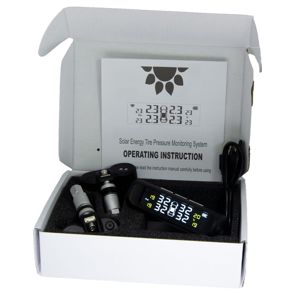 Real Color Display Solar Power Tpms Wireless Tire Pressure