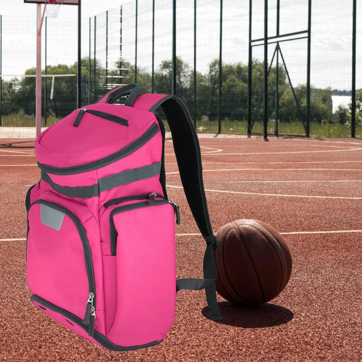 Basketball Backpack Bag  Antirip Fabrics  Red