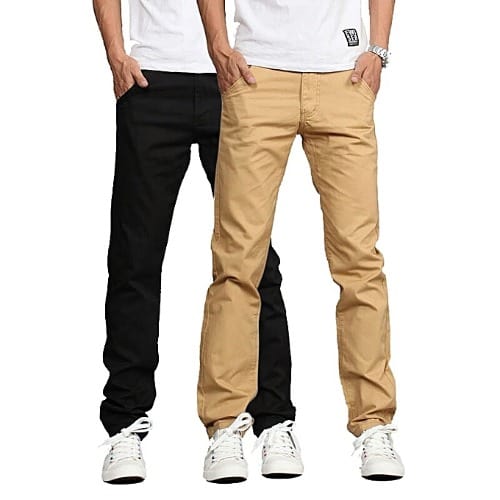 Men's Trouser - Black Jean & Brown Chinos