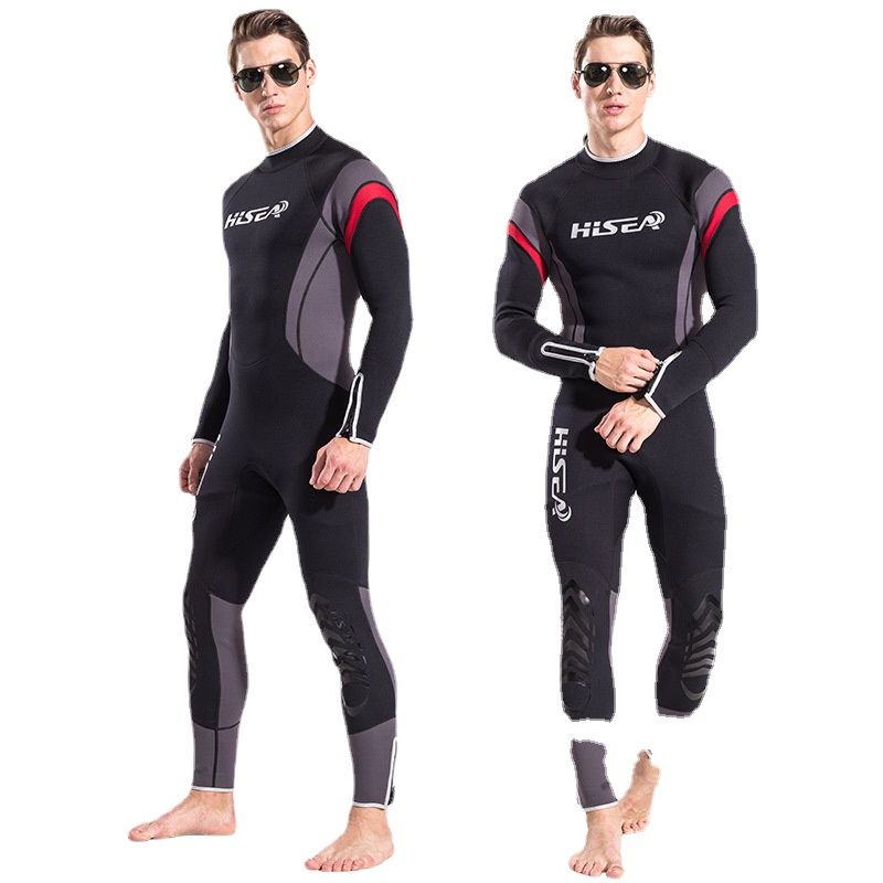 2.5mm Men Full Body Neoprene Wetsuit Super Elasticity Color Stitching Surf Diving Equipment