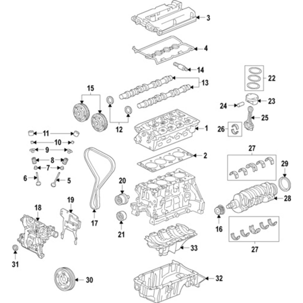 Car Engine Timing Belt 146 Teeth for Chevrolet. Cruze Avoe