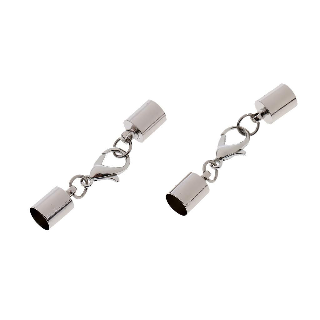 5X 12 Pcs Chain Closure Stainless Steel End Caps Carabiner Closures