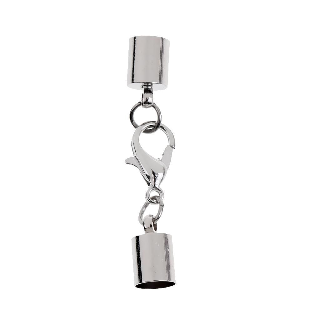 5X 12 Pcs Chain Closure Stainless Steel End Caps Carabiner Closures